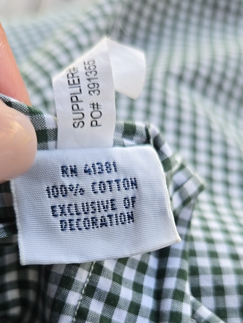 Ralph Lauren Pine Green Checkered Button Front Shirt Size Large